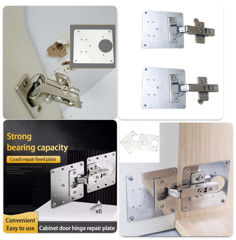 Investify Hinge Repair Plate kit with 6plates and 36 Screws