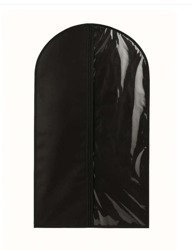 SUIT COVER BLACK WITH TRANSPARENT SIDE 60 X 100CM Bulk Pack of 5