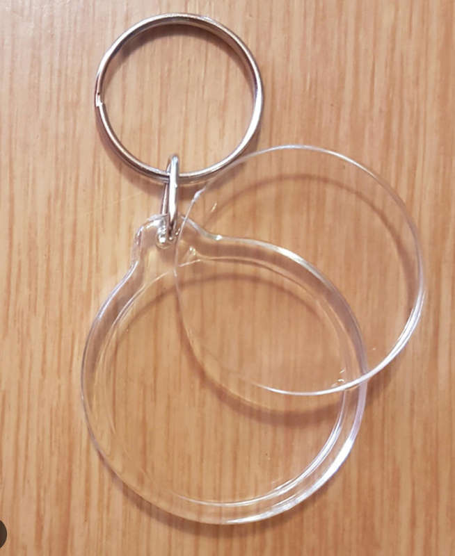Investify Photo Key Ring Blanks Round . Pack of 50