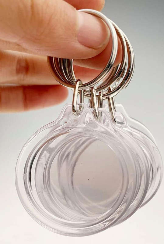 Investify Photo Key Ring Blanks Round . Pack of 50