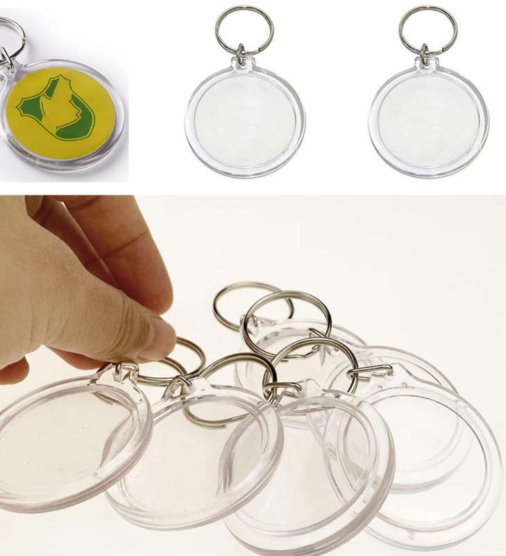 Investify Photo Key Ring Blanks Round . Pack of 50