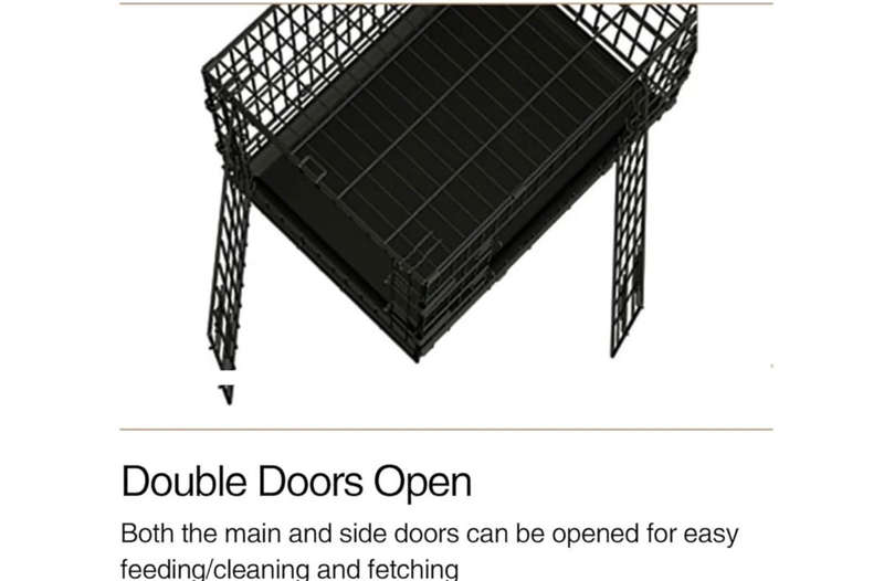 Dog Cage foldable with Removable Tray 90cm x 60 cm x 67 cm