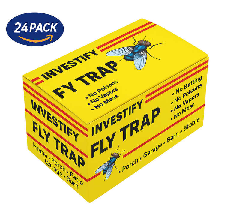 Investify fly Ribbon fly catcher Box of 24 Cards of 4 . Pack of 96 Ribbons