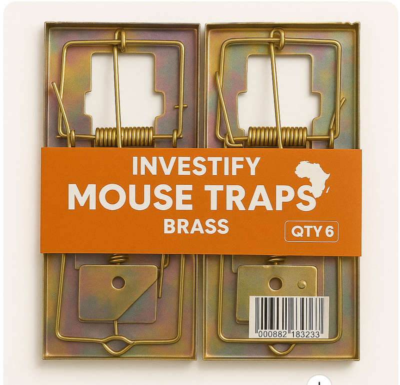 trap mouse Investify Traditional Brass Mouse Trap Bulk Pack of 6