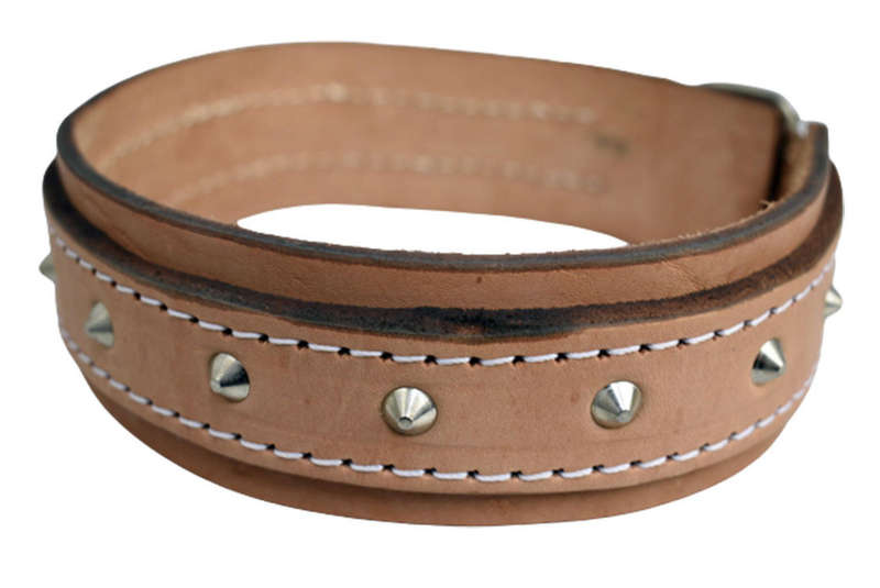 Investify Leather Bull Dog Collar Reinforced #30 50mm x 750mm