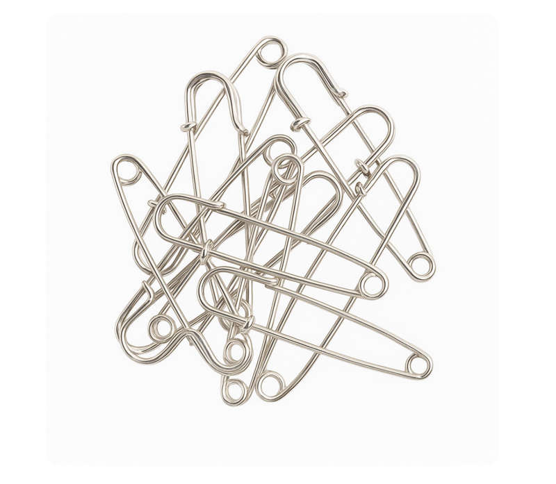 Investify Traditional Shawl and Blanket 6.5 cm Safety Pin pack of 10