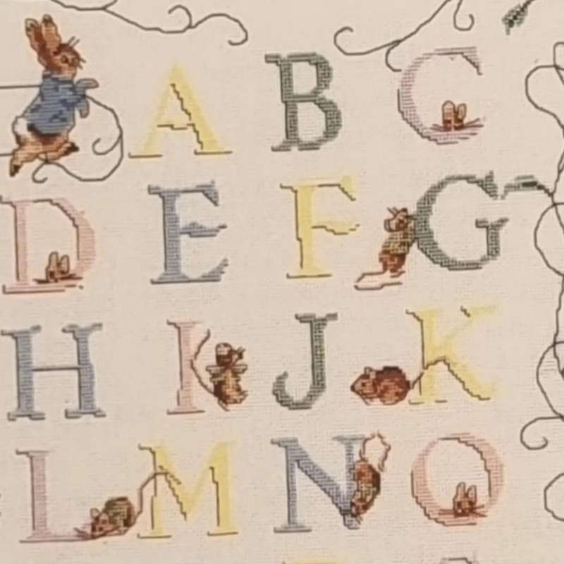 Green Apple - Beatrix Potter ABC Sampler #623