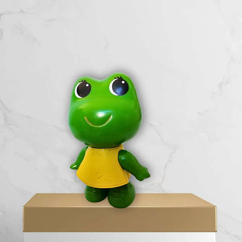 Vintage 1970 Japanese Frog mascot Kero-chan and Koro-chan Sofubi Figure