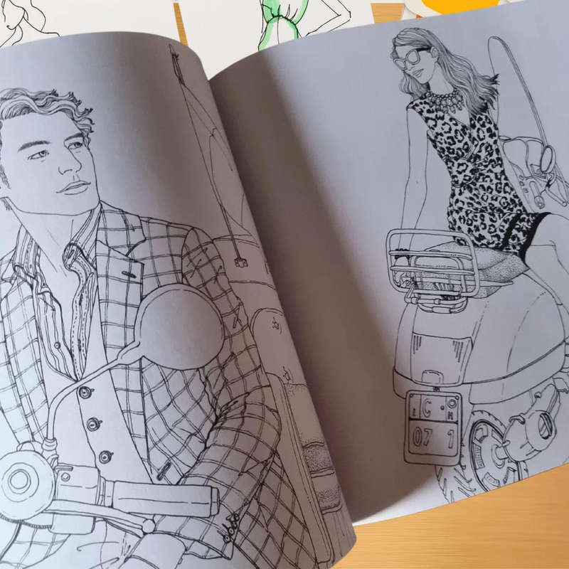 The Look: An Around-the-World Fashion Coloring Book by Suwa