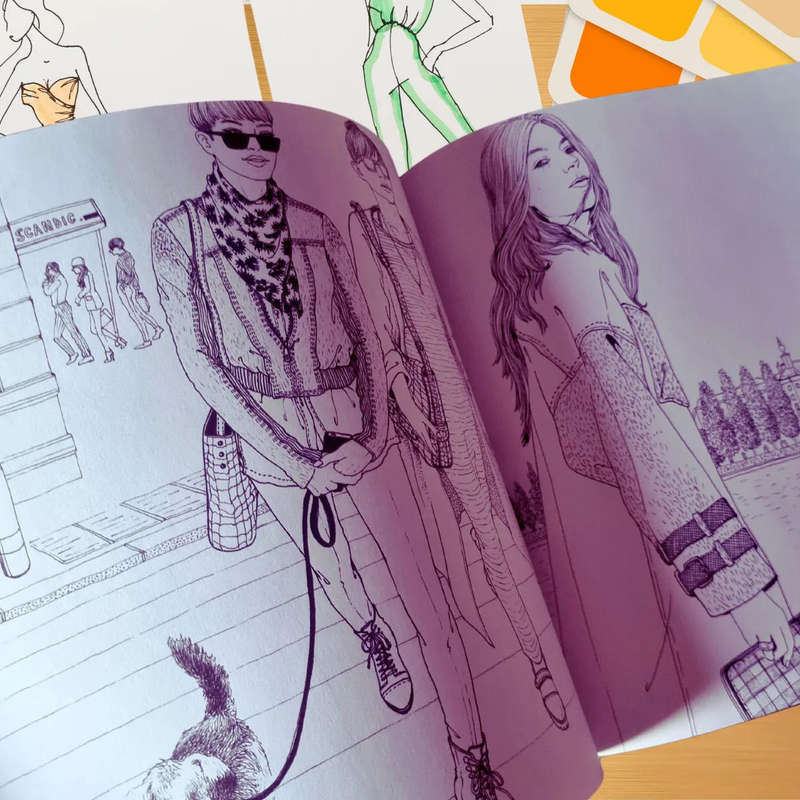 The Look: An Around-the-World Fashion Coloring Book by Suwa