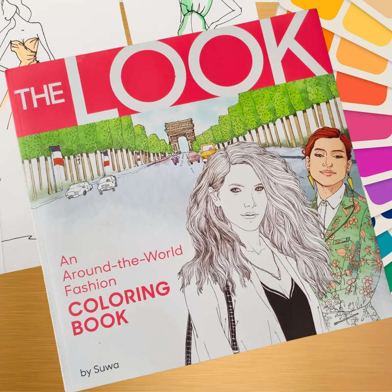 The Look: An Around-the-World Fashion Coloring Book by Suwa