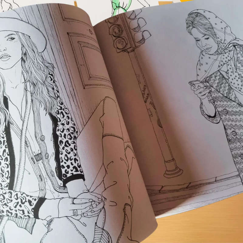 The Look: An Around-the-World Fashion Coloring Book by Suwa