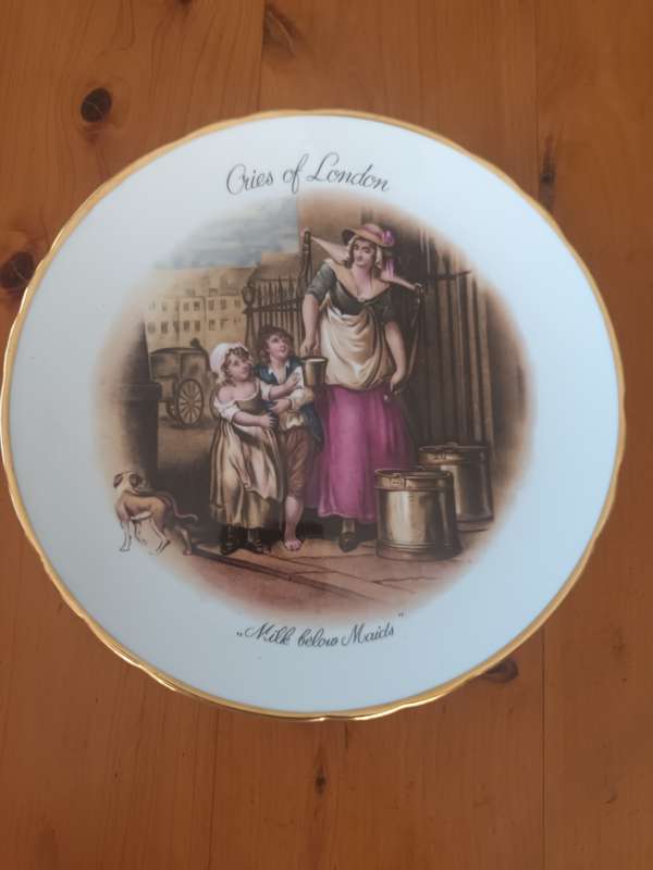 VINTAGE English Country Scenery Cries of London Strawberries, Scarlet Strawberries England