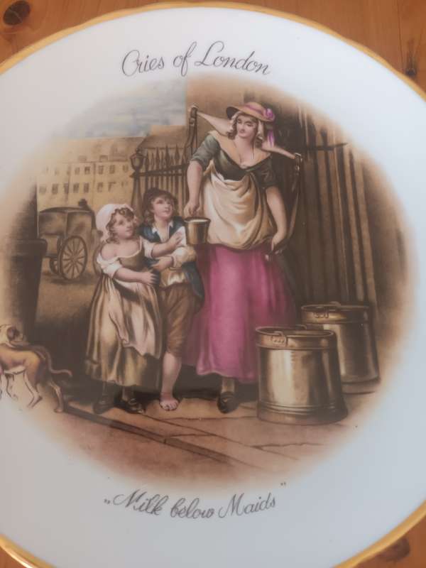 VINTAGE English Country Scenery Cries of London Milk Below Maids England