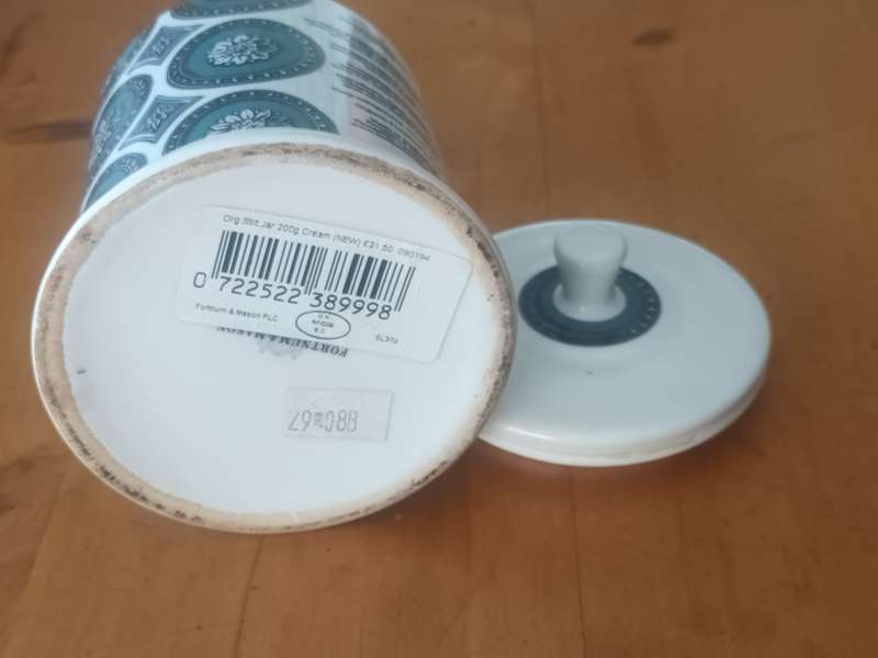 Rare Fortnum & Mason Organic Blue Stilton King of English Cheese Porcelain Storage Canister