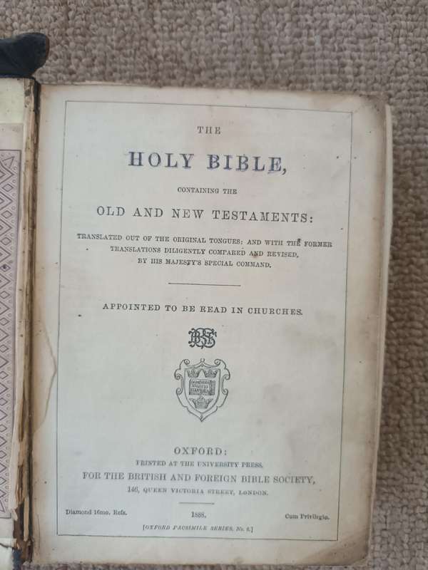 ANTIQUE 1800s The Holy Bible Containing The Old & New Testaments
