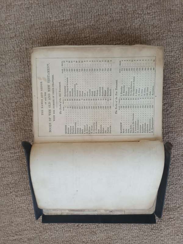 ANTIQUE 1800s The Holy Bible Containing The Old & New Testaments
