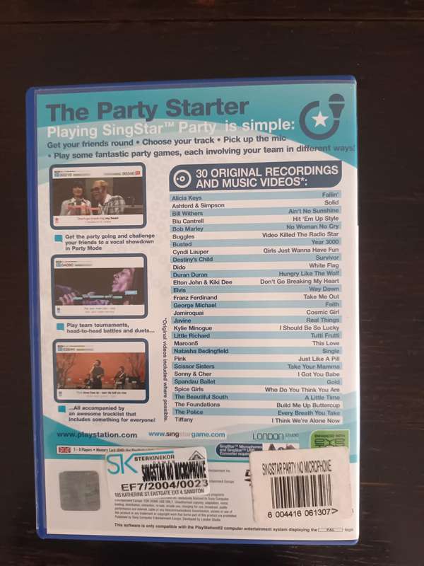 RARE/ COLLECTABLE PS2 SINGSTAR Party, PlayStation 2 Game