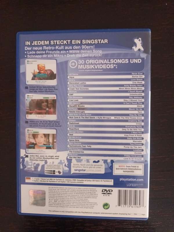 SINGSTAR 90S PLAYSTATION 2 PS2 RARE PS 2 KARAOKE