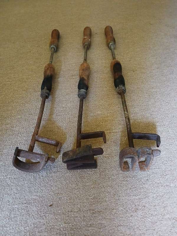 ANTIQUE Cattle Branding Irons × 3