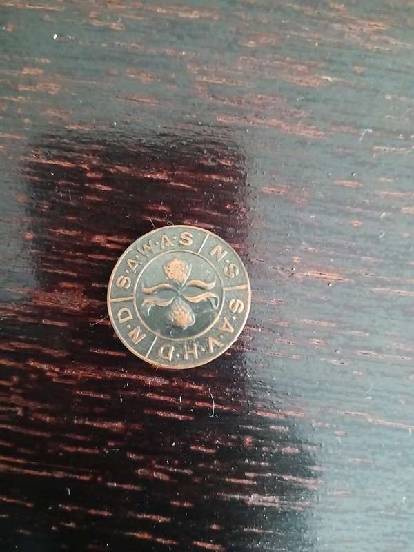 South African Womens Auxiliary Service (S.A.W.A.S)  Bronze Pin Badge