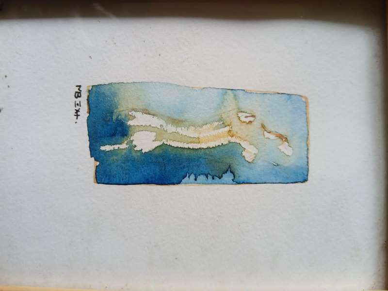 FRAMED Miniature Watercolor Painting