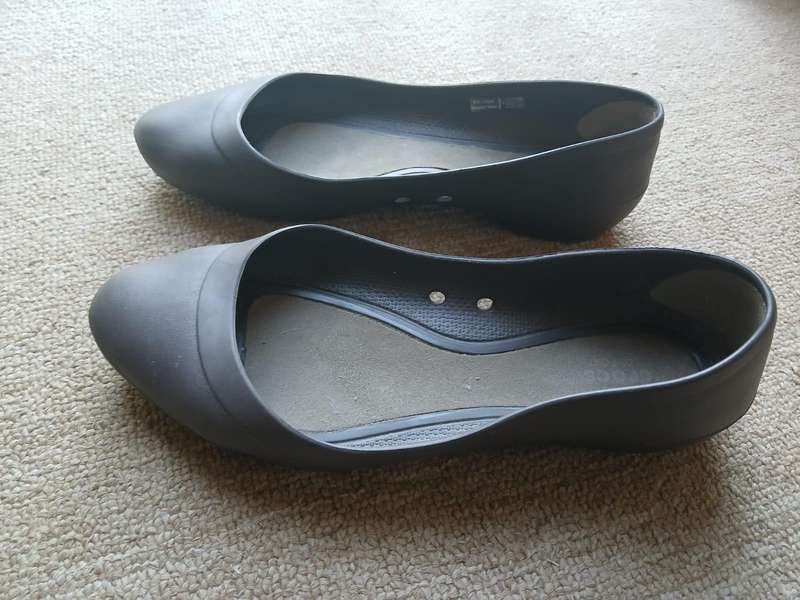 Crocs Iconic Comfort Women's Grey Flats Shoes Size US 6