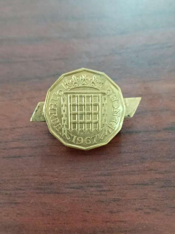 VINTAGE 1967 Three Pence Brooch