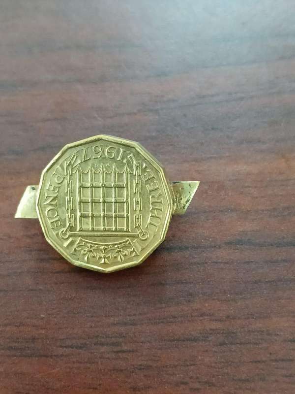 VINTAGE 1967 Three Pence Brooch