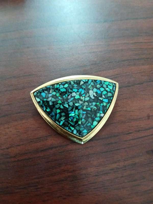 VINTAGE Paua Abalone Shell Brooch