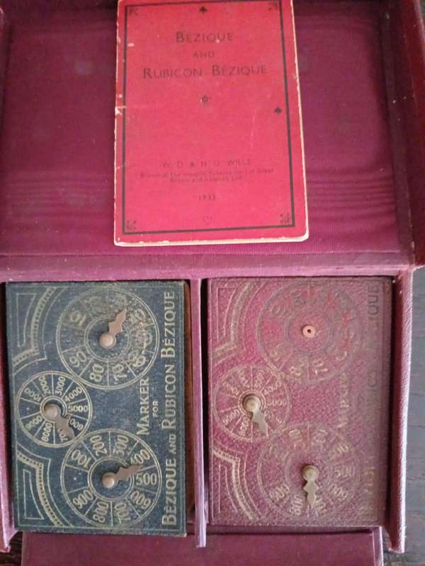 VINTAGE Bezique And Rubicon Bezique Card Game Set By W.D. & H.O. Wills Dated 1933