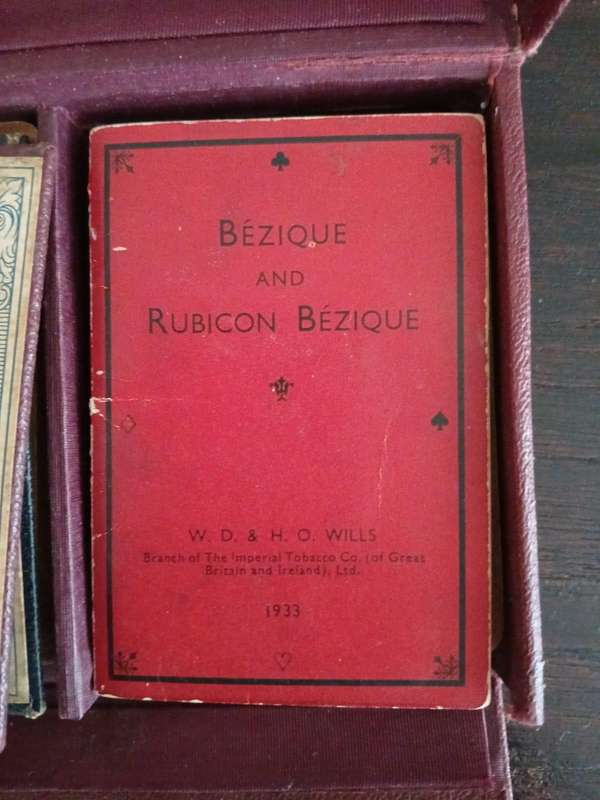 VINTAGE Bezique And Rubicon Bezique Card Game Set By W.D. & H.O. Wills Dated 1933