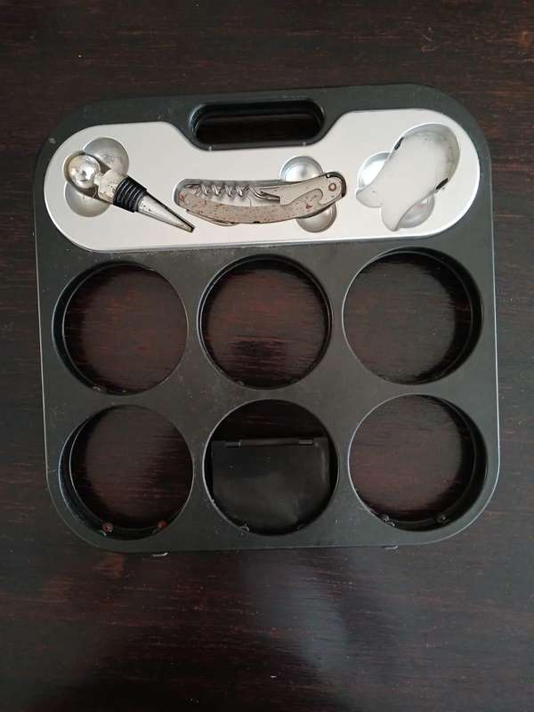 The Wine Bar Portable Wine Rack with Built-In Tools