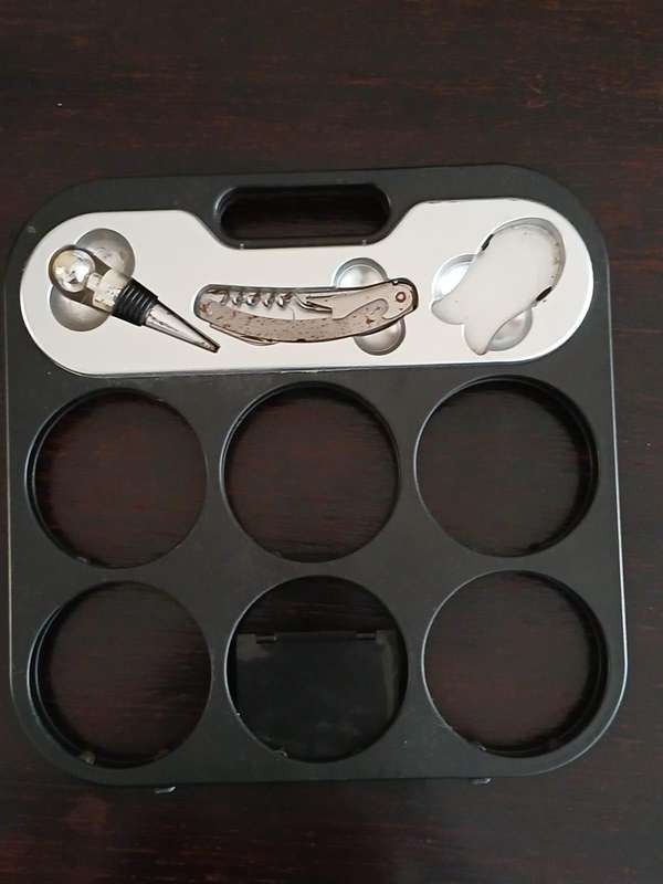 The Wine Bar Portable Wine Rack with Built-In Tools