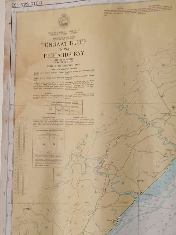 Admiralty Nautical Chart SAN 122 From TONGAAT BLUFF to RICHARDS BAY