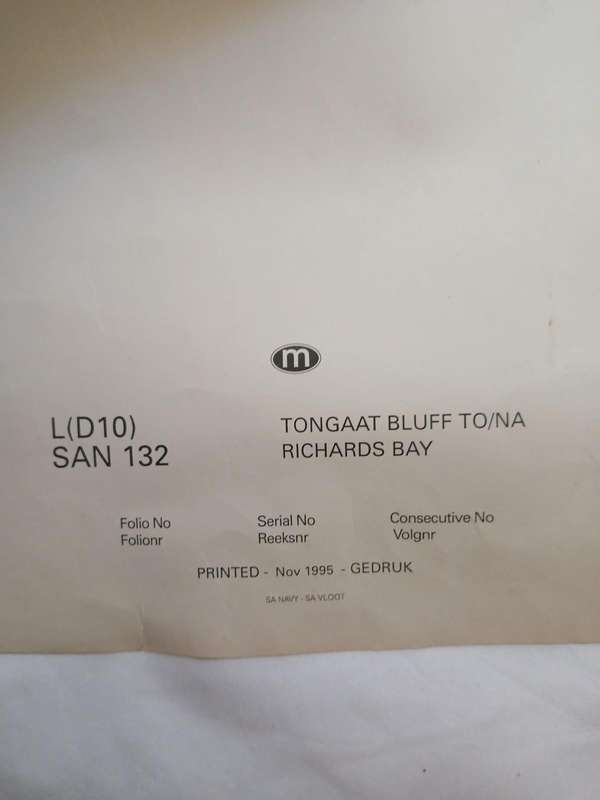 Admiralty Nautical Chart SAN 122 From TONGAAT BLUFF to RICHARDS BAY