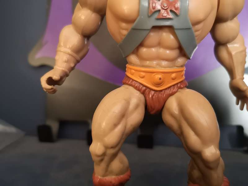 RARE Short Strap He-man complete (early 8-back variant), vintage MOTU / He-man action figure