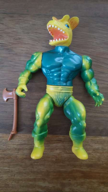 RARE Gecko (Yellow/Green), Remco Warrior Beasts, MOTU KO action figure