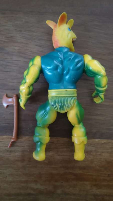 RARE Gecko (Yellow/Green), Remco Warrior Beasts, MOTU KO action figure