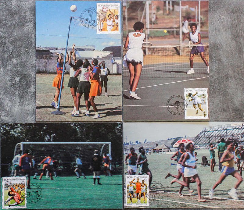 Bophuthatswana - 1987 Sport Maxicards - Set of 4 Maximum Postcards (nr. 41-44)