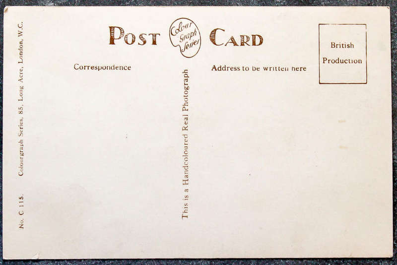 Vintage Charles Farrell Handcoloured Real Photo Postcard - Colourgraph Series No. C 115