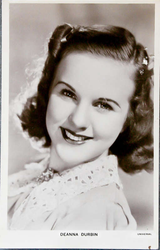 Vintage Deanna Durbin Real Photo Postcard - Picturegoer Series No. 1196a - Universal Studios