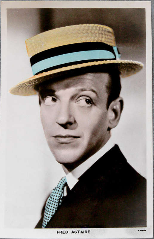 Vintage Fred Astaire Handcoloured Photo Postcard - Colourgraph Series No. C 252 - RKO Radio Pictures