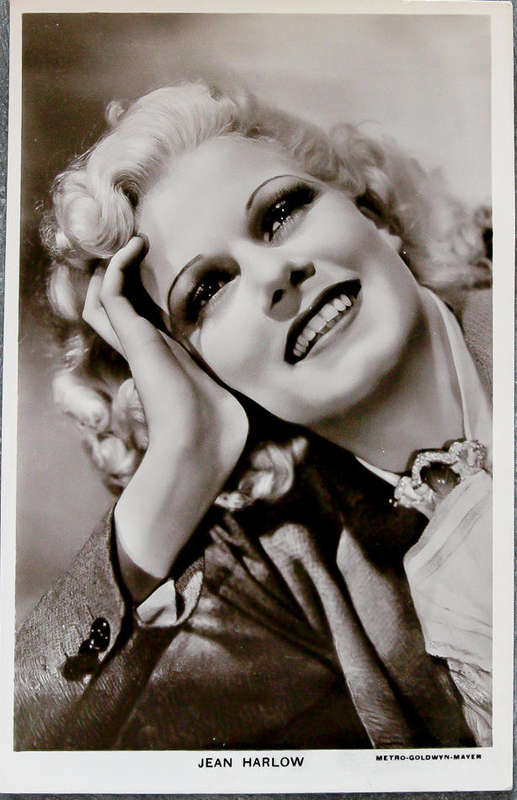 Vintage Jean Harlow Real Photo Postcard - Metro-Goldwyn-Mayer