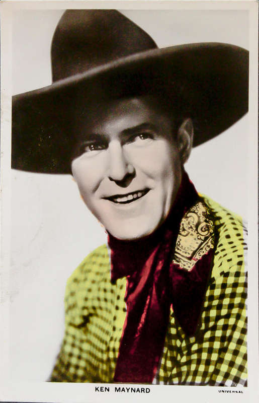 Vintage Ken Maynard Handcoloured Real Photo Postcard - Colourgraph Series No. C 56a - Universal