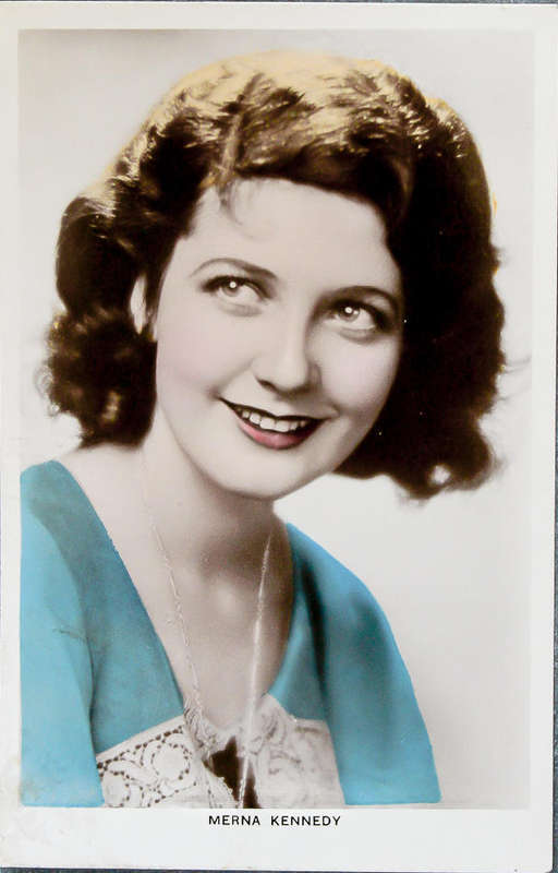 Vintage Merna Kennedy Hancoloured Photo Postcard - Colourgraph Series No. C 21 - Metro-Goldwyn-Mayer
