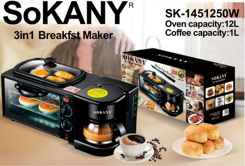 SOKANY 3IN1 BREAKFST MAKER