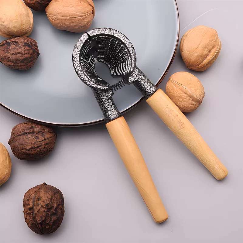 Household wooden handle nut walnut clip hazelnut aluminum al/kitchen