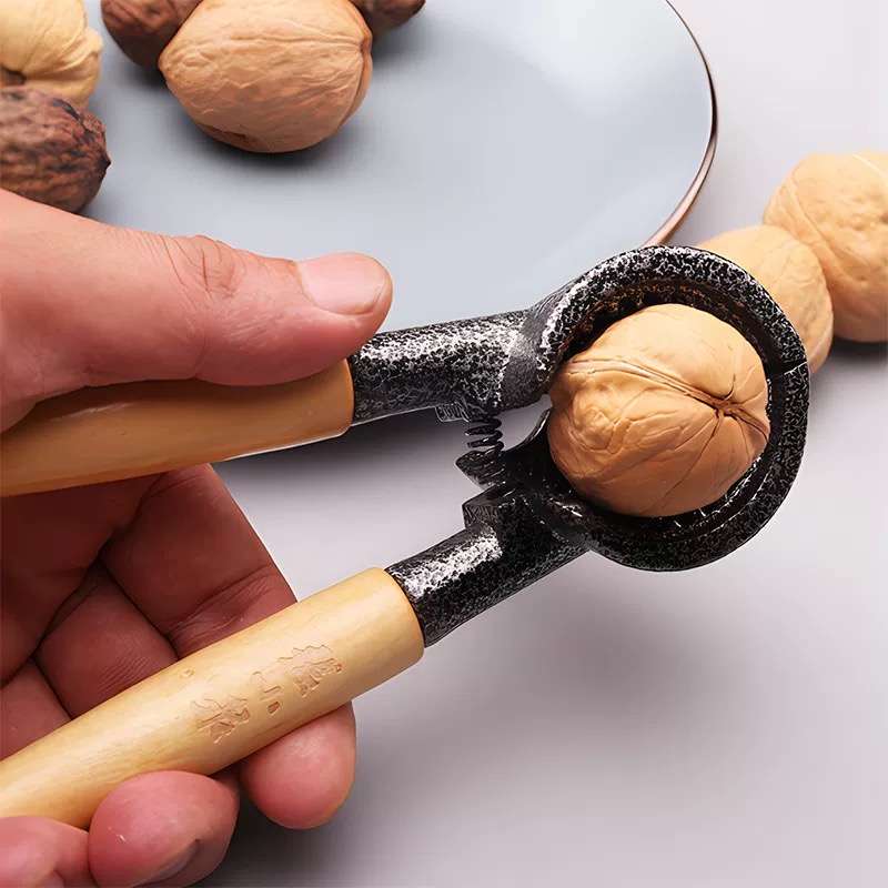 Household wooden handle nut walnut clip hazelnut aluminum al/kitchen
