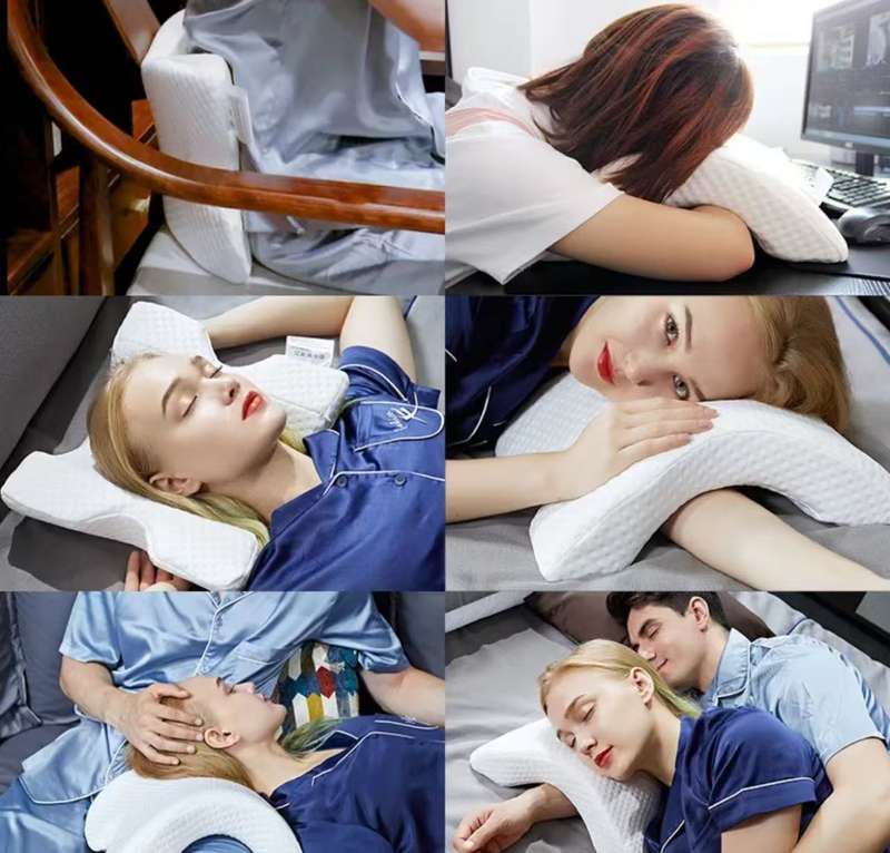 1pcs Couple pillow -Provides Comfort& Support with Memory Foam-perfect For Travel&Cudding